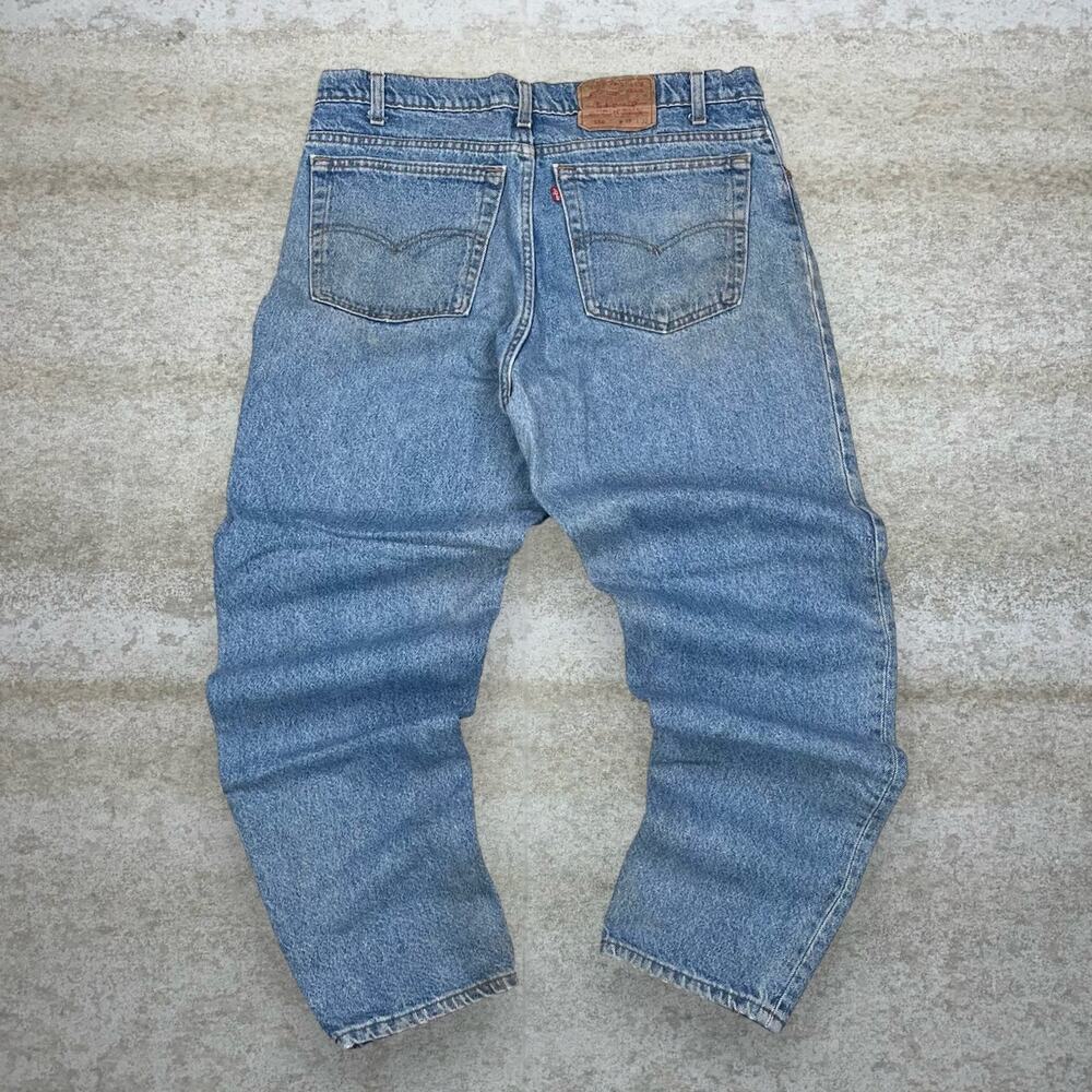 Vintage 80s Levis 550 Jeans 38x32 Relaxed Fit Light Wash Denim Made in USA